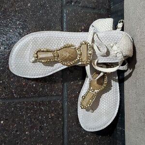 ARTURO CHIANG CHUNKY SANDALS SIZE 6 ANIMAL PRINT STATEMENT